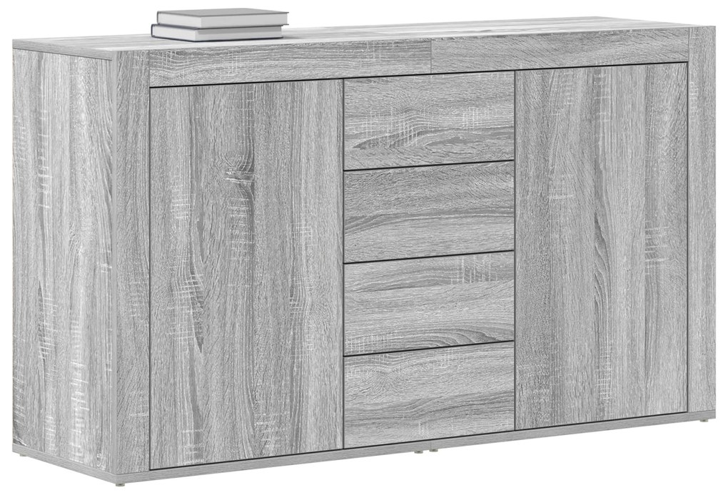 vidaXL Πλαϊνό γραφείο Γκρι sonoma 120 x 36 x 69 εκ Επεξεργασμένο ξύλο