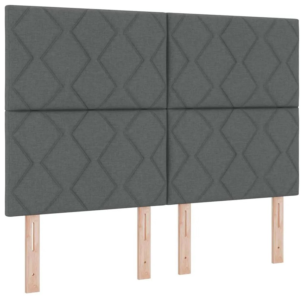 vidaXL Υφασμάτινο Κεφαλάρι Geometric Σκούρο γκρι 160 cm ύφασμα