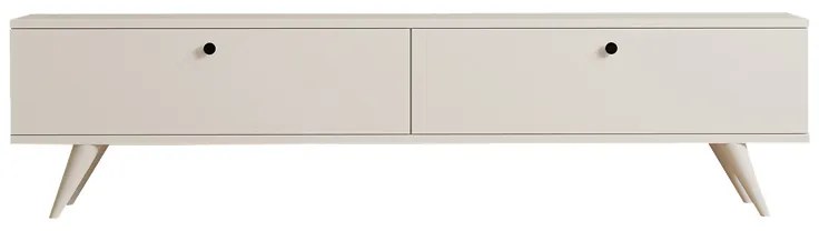 Έπιπλο τηλεόρασης Jate pakoworld σε λευκή απόχρωση 160x25x40εκ (1 τεμάχια)