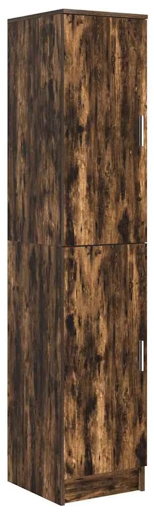 vidaXL Highboard Καπνιστό Δρύς 35 x 39 x 168 εκ.