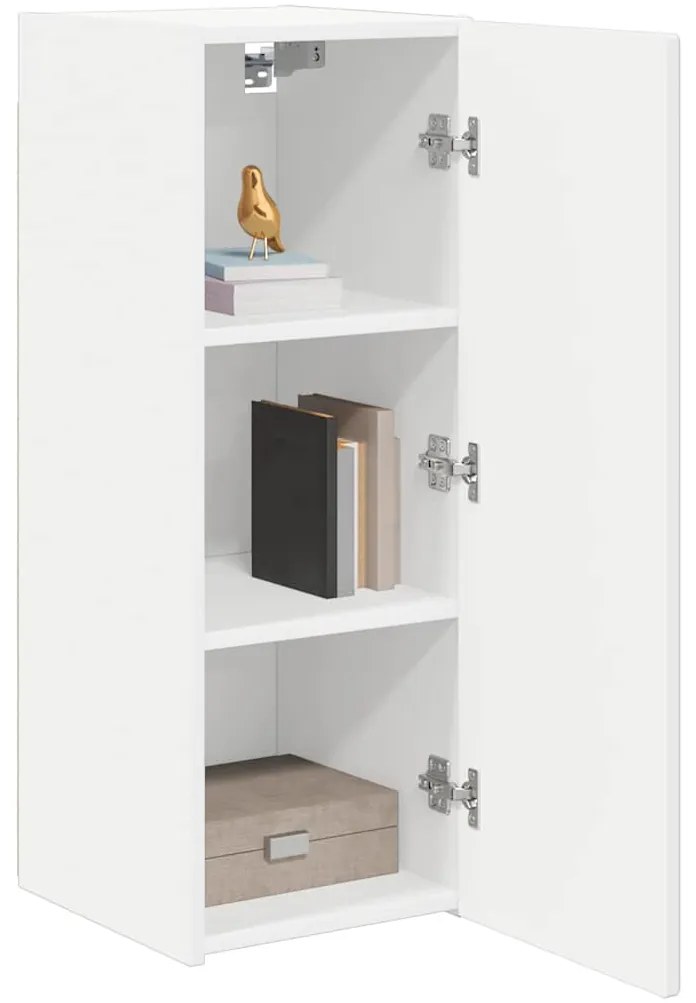 vidaXL Ντουλάπι Τηλεόρασης Τοίχου 2 pcs Λευκό 30 x 31 x 80 εκ.