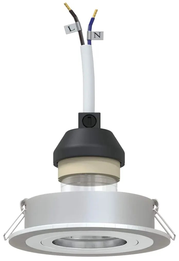 vidaXL Spotlights με προβολείς Ασημί 9 x 9 x cm Αλουμίνιο