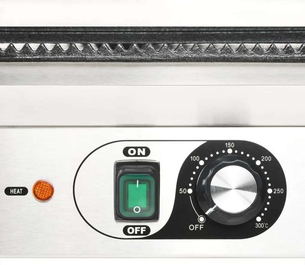 Τοστιέρα Ραβδωτή Panini 1800 W 31x30,5x20 εκ. Ανοξείδωτο Ατσάλι 50749