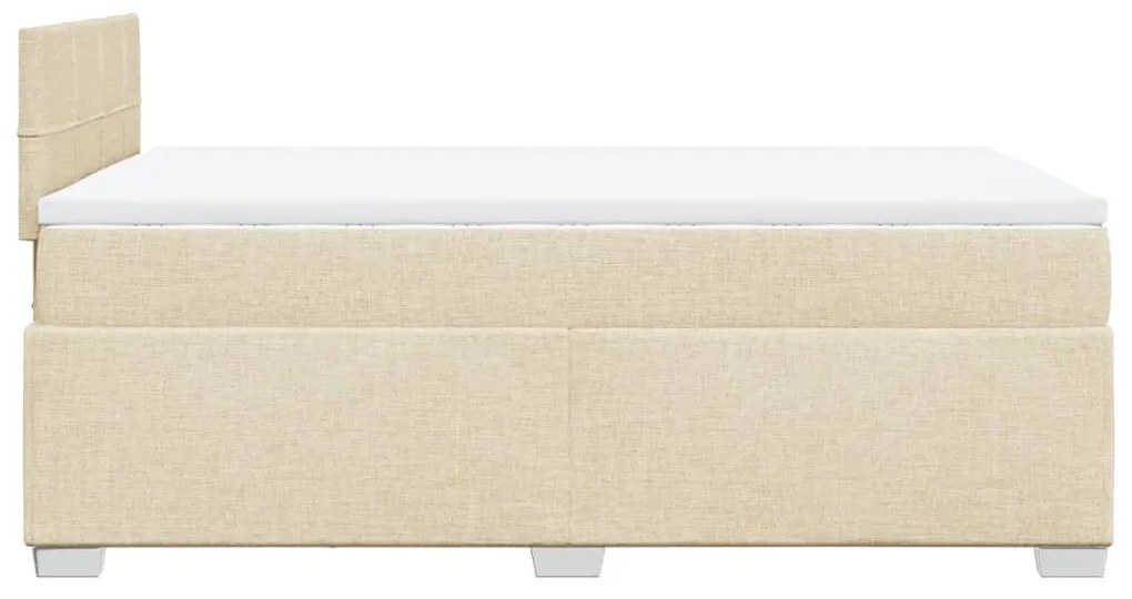 ΚΡΕΒΑΤΙ BOXSPRING ΜΕ ΣΤΡΩΜΑ ΚΡΕΜ 120X200 ΕΚ. ΥΦΑΣΜΑΤΙΝΟ 3288160