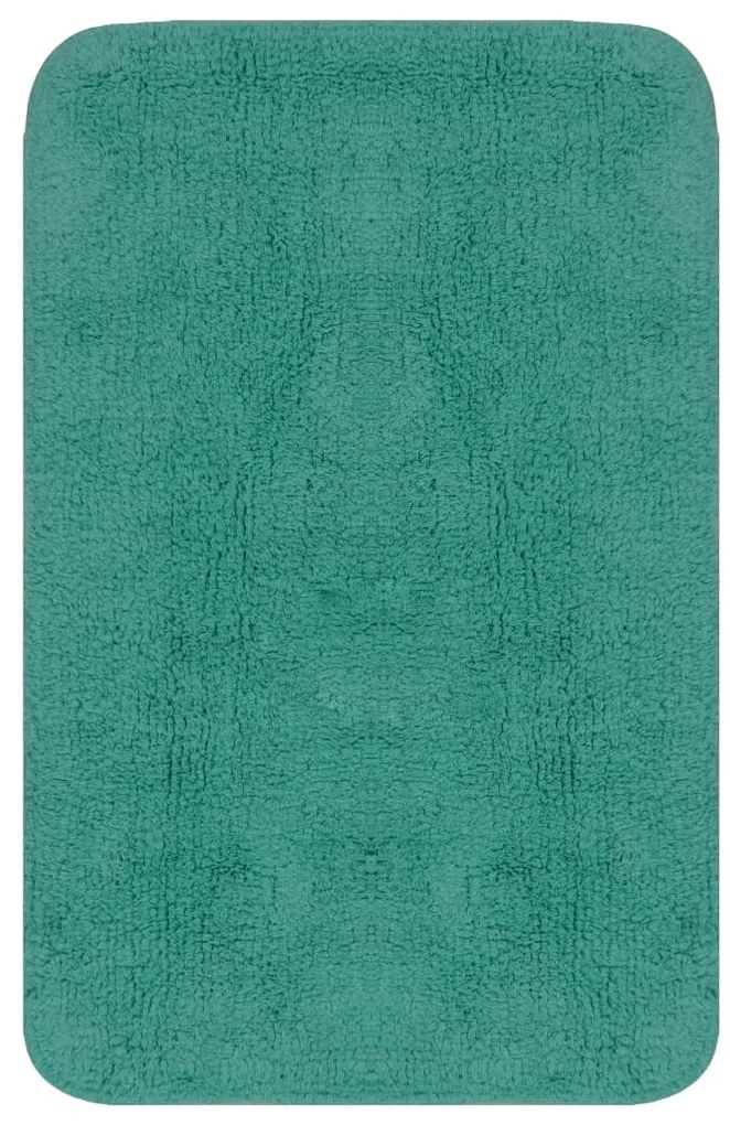 vidaXL Σετ Πατάκια Μπάνιου 3 τεμ. Τιρκουάζ Υφασμάτινα