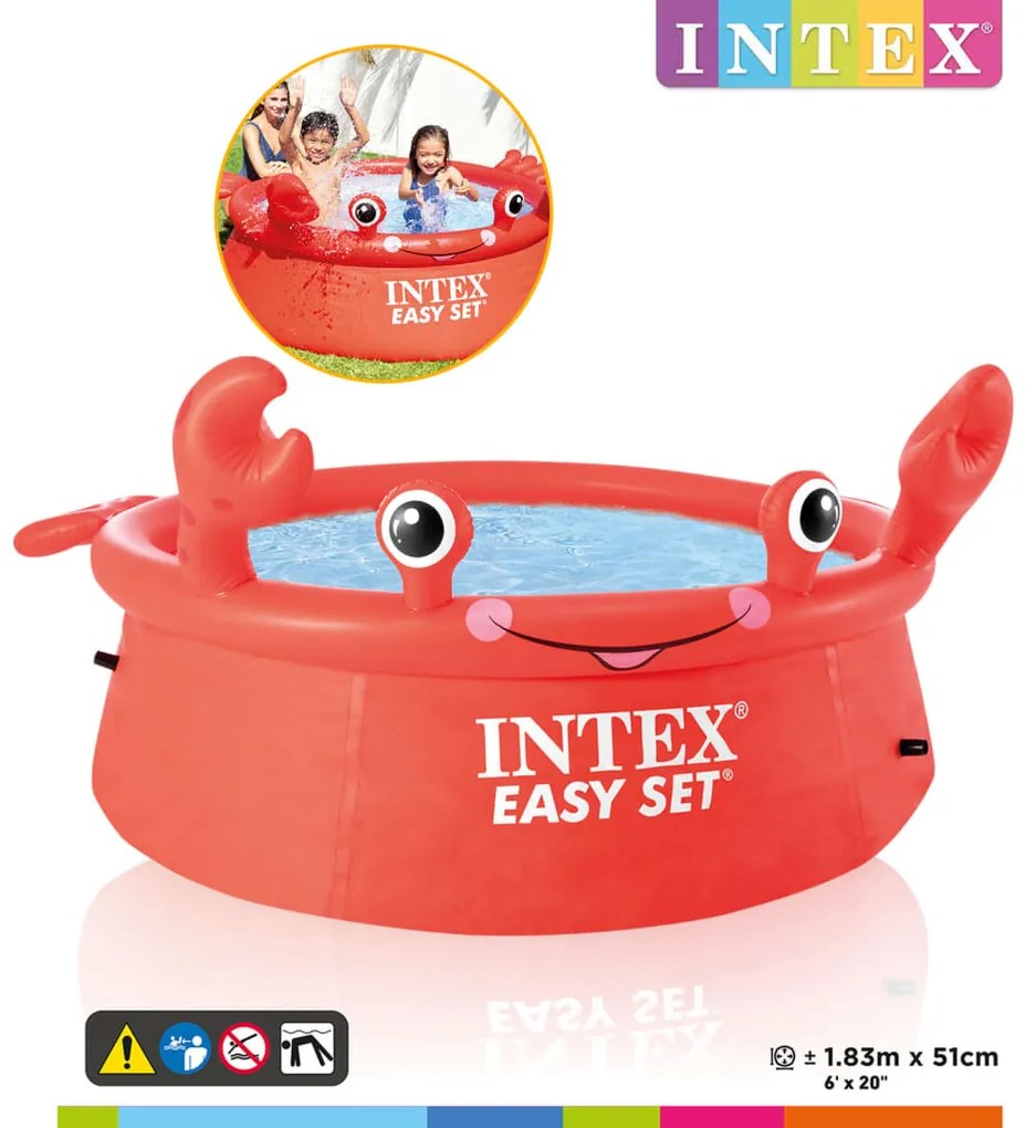 INTEX Πισίνα Φουσκωτή Χαρούμενος Κάβουρας Easy Set 183 x 51 εκ.