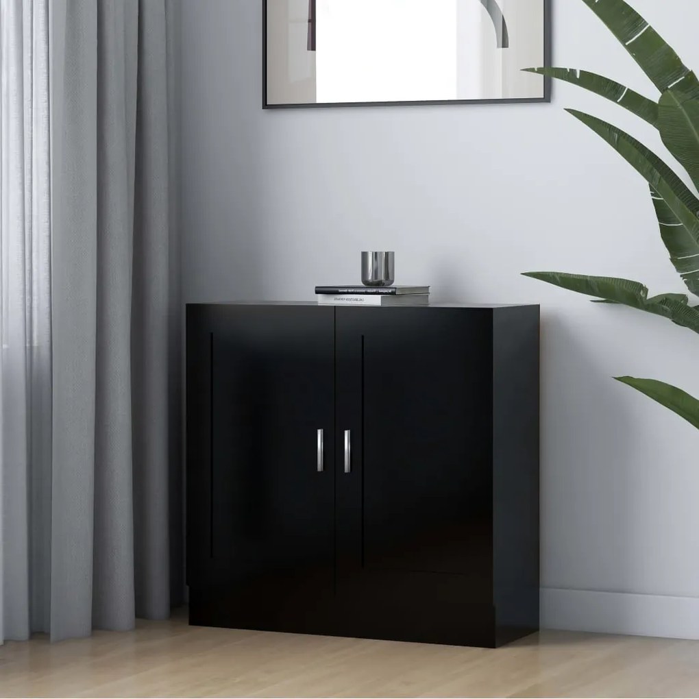 vidaXL Βιβλιοθήκη Μαύρη 82,5 x 30,5 x 80 εκ. Επεξ. Ξύλο