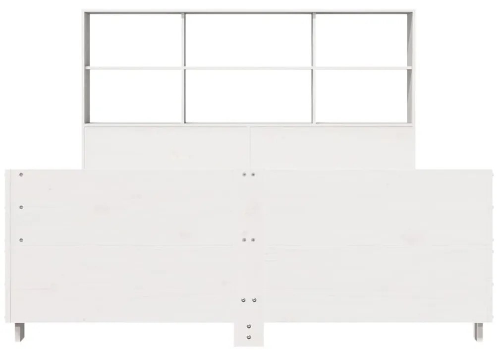 vidaXL Σκελετός Κρεβ. Χωρίς Στρώμα Λευκό 120x190 εκ Μασίφ Πεύκο