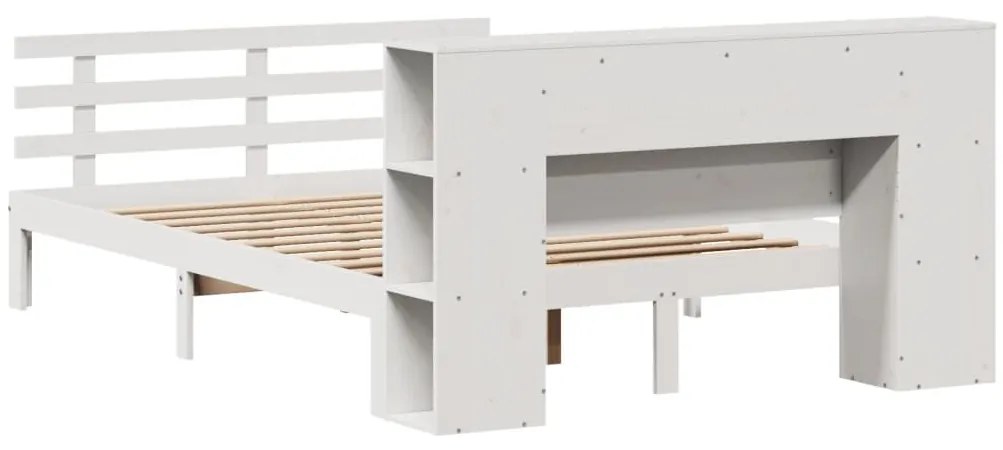 vidaXL Κρεβάτι Βιβλιοθήκη Χωρίς Στρώμα 120x200 εκ Μασίφ Ξύλο Πεύκο