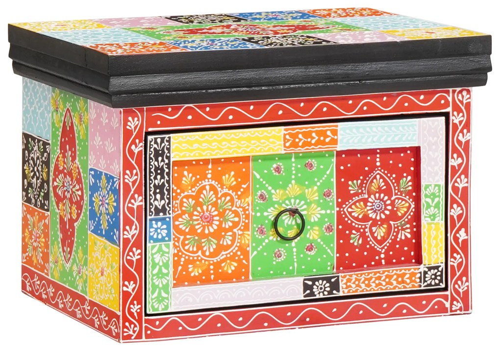 vidaXL Κομοδίνα 2 τεμ 40x30x28 εκ Φυσικό Ξύλο Μάνγκο & Μηχανικά Ξύλα