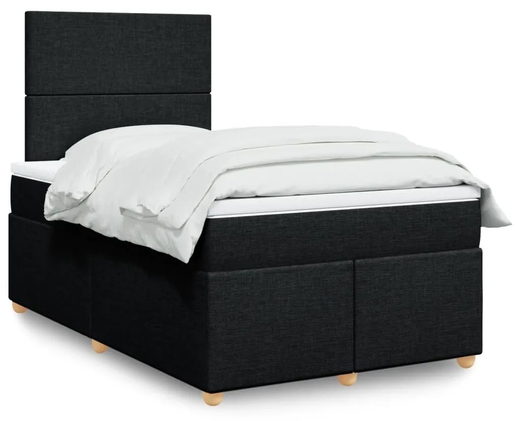 ΚΡΕΒΑΤΙ BOXSPRING ΜΕ ΣΤΡΩΜΑ ΜΑΥΡΟ 120X190 ΕΚ. ΥΦΑΣΜΑΤΙΝΟ 3293514