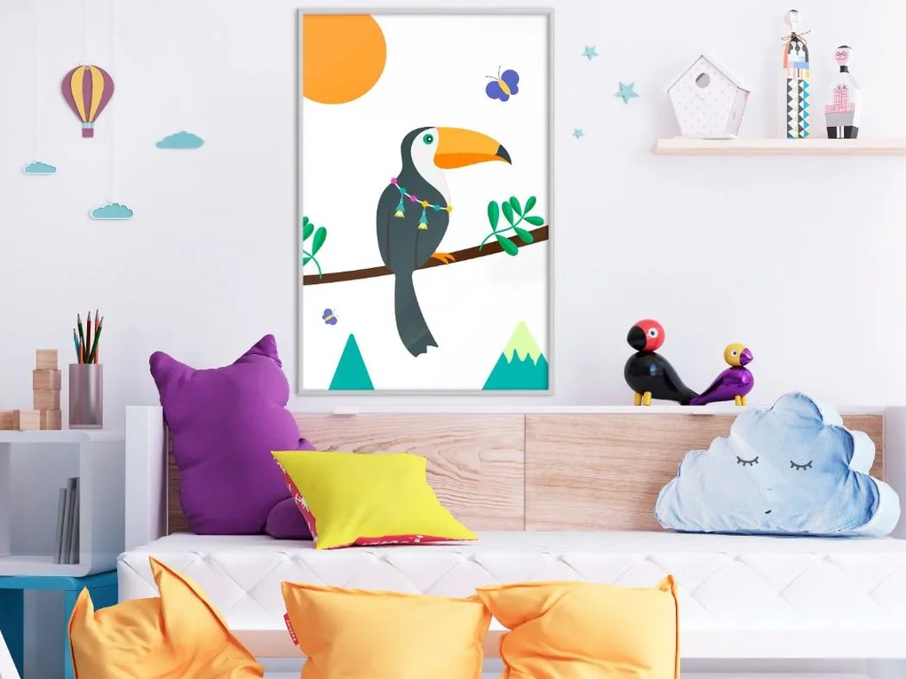 Αφίσα - Fairy-Tale Toucan - 20x30 - Χρυσό - Χωρίς πασπαρτού