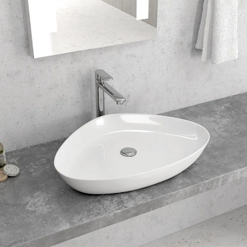 KARAG LT1131 Νιπτήρας Επικαθήμενος Λευκό Πορσελάνη