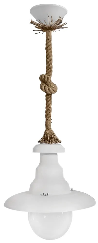 Φωτιστικό Οροφής Μονόφωτο Heronia Pyrofani 31-0521 Rope/White