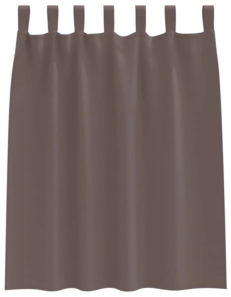 vidaXL Κουρτίνες 2 pcs Σκούρο καφέ Σκούρο καφέ 140x140cm Πολυεστέρας