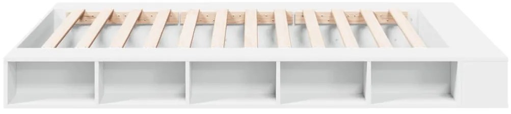 vidaXL Πλαίσιο Κρεβατιού Λευκό 160x200 εκ. Επεξεργασμένο Ξύλο