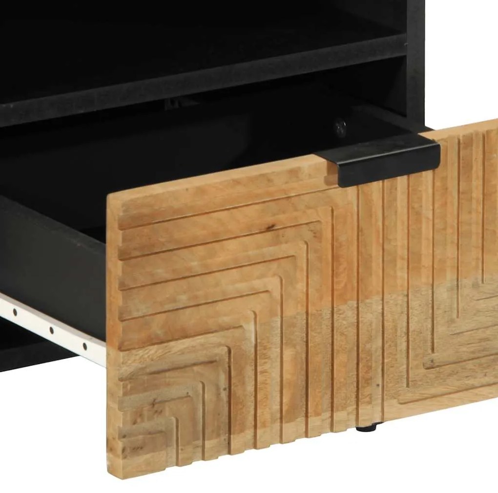vidaXL Κομοδίνο καφέ 40x33x46 cm από μασίφ ξύλο Mango
