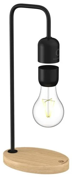 Designnest Levitating Light Bulb Table Lamp Μαγνητικό αιωρούμενο επιτραπέζιο φωτιστικό μαύρο-DH0296WD/LEVLAP-Μαύρο DH0296WD/LEVLAP