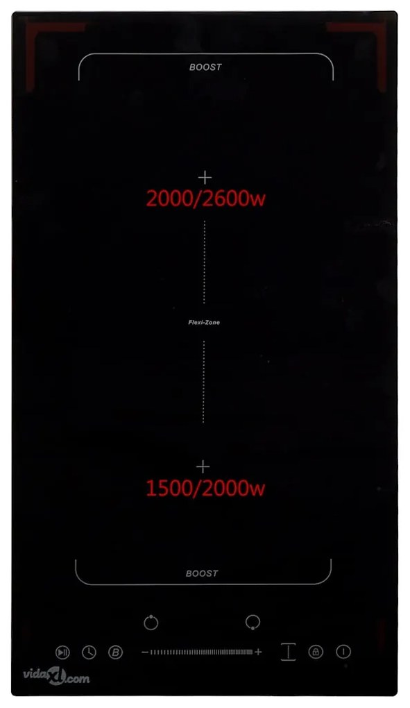 vidaXL Εστία Επαγωγική με 2 Ευέλικτες Ζώνες και Πλήκτρα Αφής 3500 W