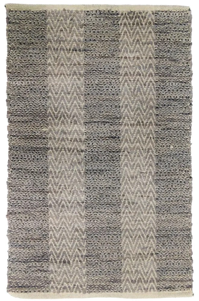 FISHBONE ΧΑΛΙ ΔΕΡΜΑ ΓΚΡΙ ΜΠΕΖ 60x90cm - 020501 - 020501