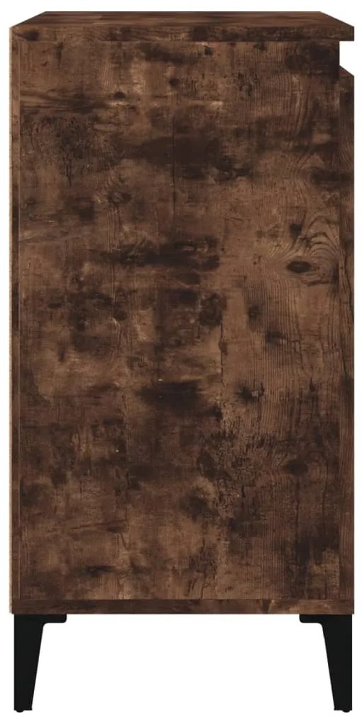 vidaXL Κομοδίνο Καπνιστή Δρυς 40 x 35 x 70 εκ. από Επεξεργασμένο Ξύλο