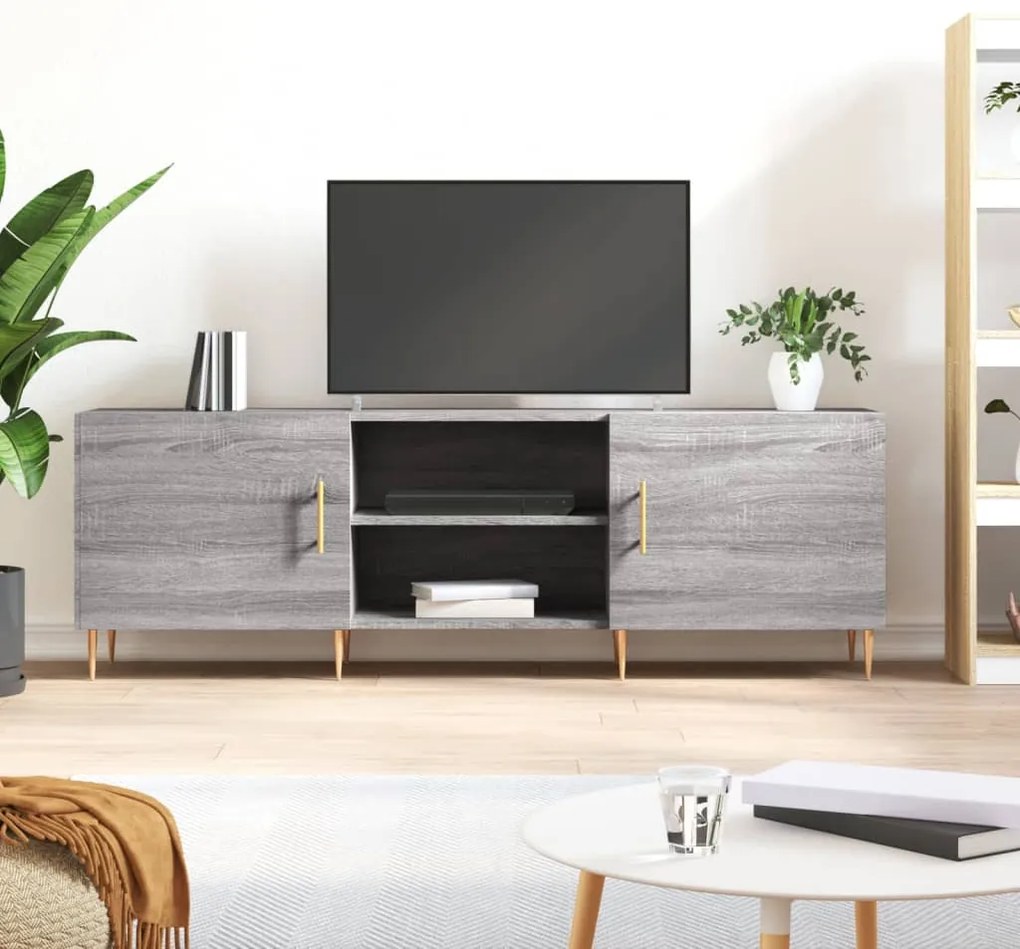 vidaXL Έπιπλο Τηλεόρασης Γκρι Sonoma 150x30x50 εκ. από Επεξεργ. Ξύλο