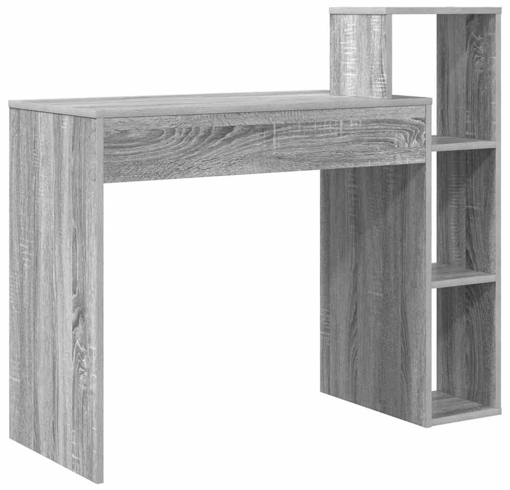 vidaXL Γραφείο με ράφι Γκρι sonoma 100 x 40 x 90 cm Επεξεργασμένο ξύλο