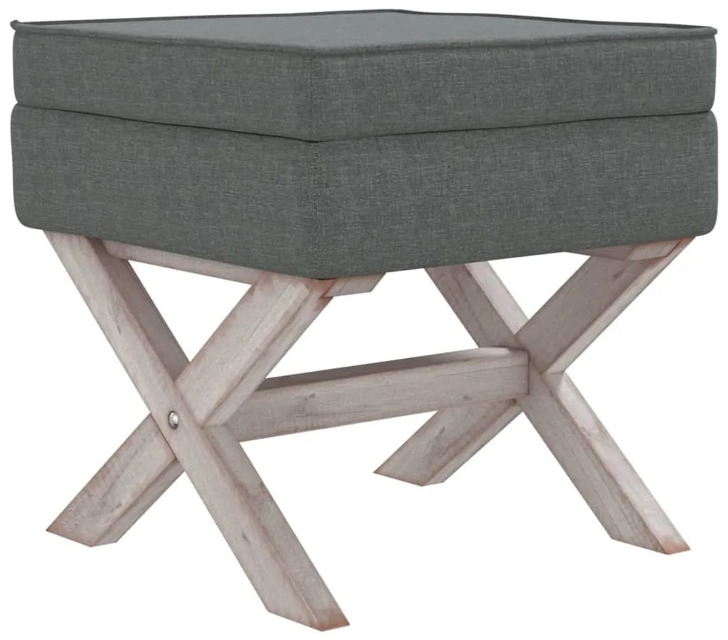 vidaXL Σκαμπό Αποθήκευσης Σκούρο Γκρι 45 x 45 x 49 εκ. Υφασμάτινο