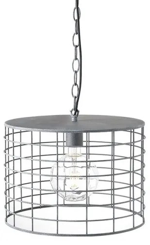 Κρεμαστό Φωτιστικό Οροφής 1xE27 Φ35cm Πλέγμα Dublin Aca-GN731PLCE-Γκρι GN731PLCE