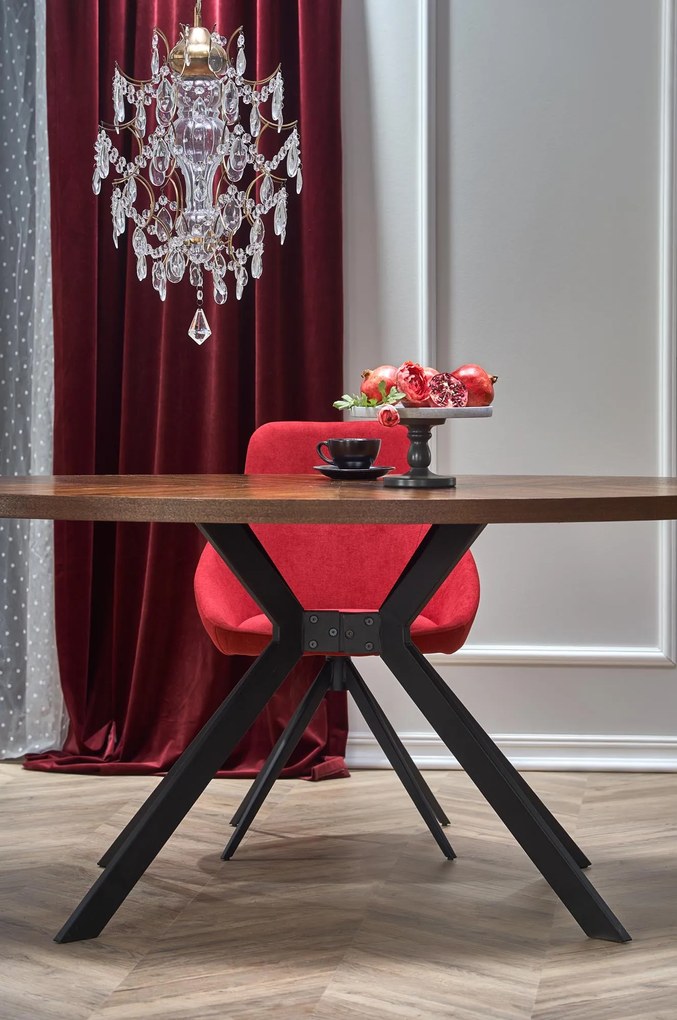 LOCARNO table, color: walnut / black DIOMMI V-CH-LOCARNO-ST