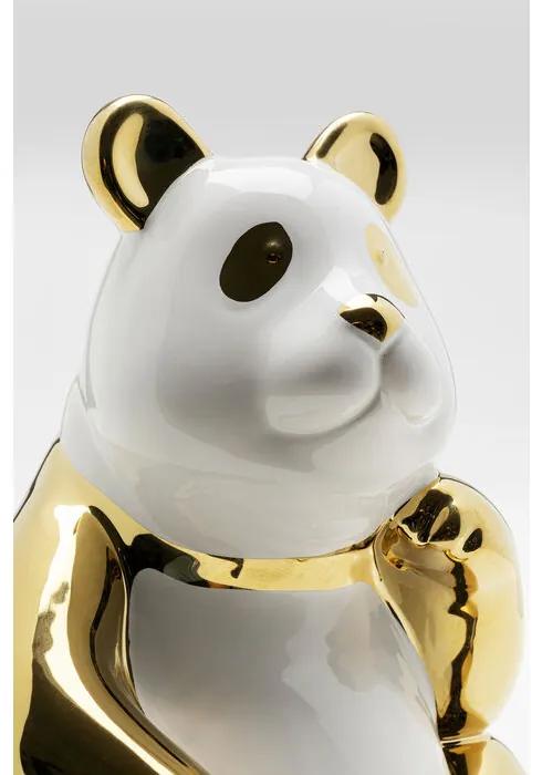 Διακοσμητικό Επιτραπέζιο Panda Χρυσό/Λευκό 14x13,5x19 εκ. - Χρυσό