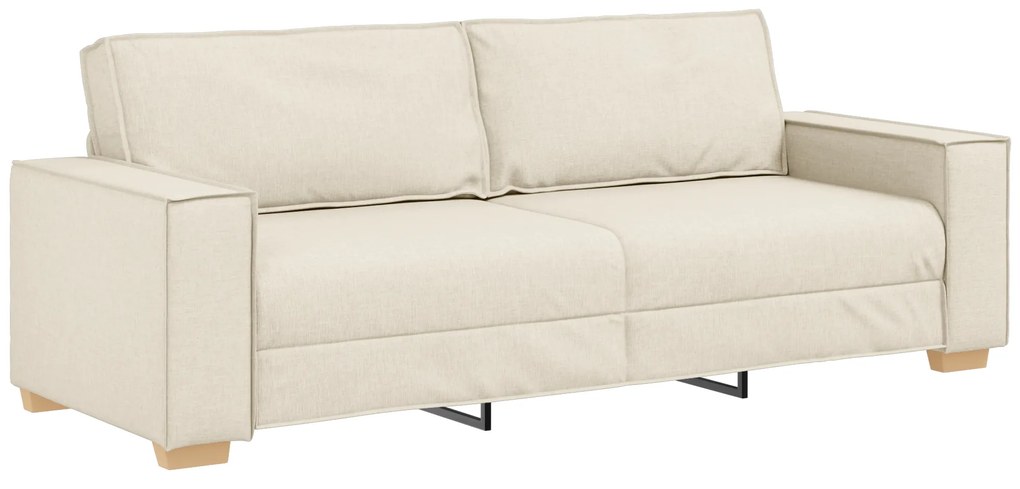 vidaXL Καθίσμα Σαλονιού με μαξιλάρι Μπεζ 220 x 78 x 84 εκ. Λινό