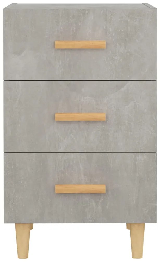 vidaXL Κομοδίνο Γκρι Σκυροδέματος 40x40x66 εκ. από Επεξεργασμένο Ξύλο