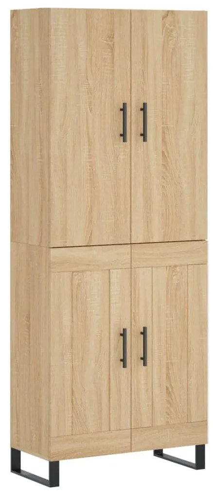 vidaXL Ντουλάπι Sonoma δρυς 69,5 x 34 x 180 εκ. από Επεξεργασμένο Ξύλο