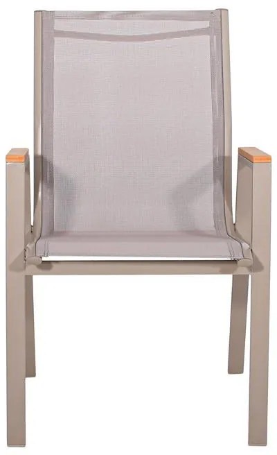 Καρέκλα FL5050 Fylliana Textilene Μπέζ - Γκρί 61x56x90 εκ. 61x56x90 εκ.