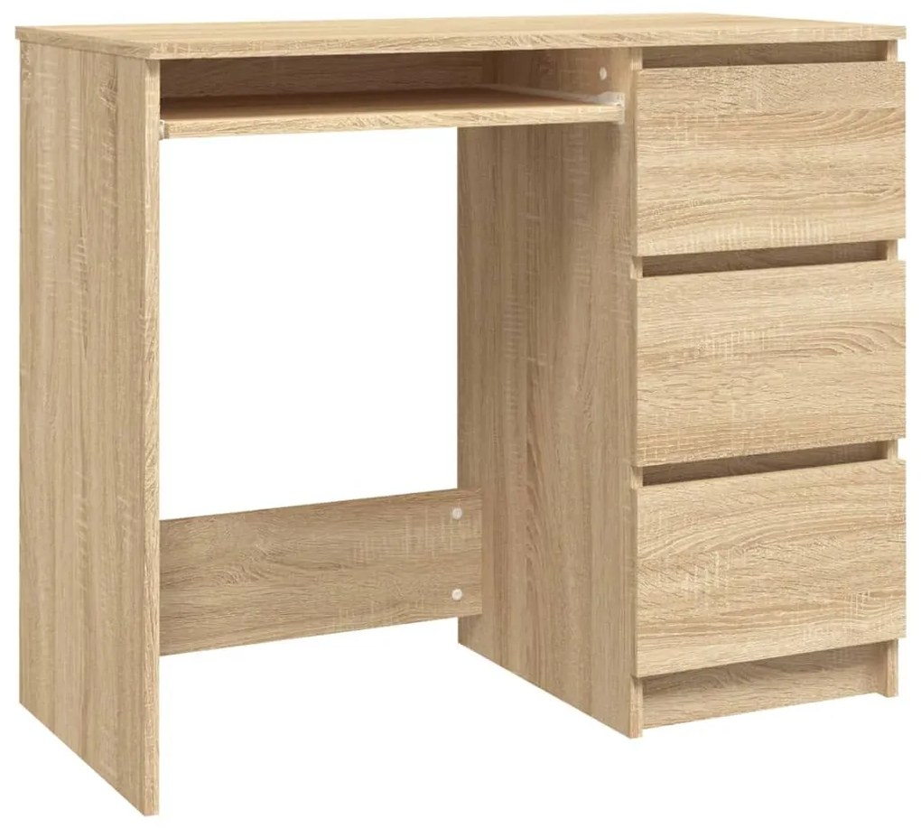 Γραφείο Χρώμα Sonoma Δρυς 90 x 45 x 76 εκ. από Επεξ. Ξύλο - Καφέ