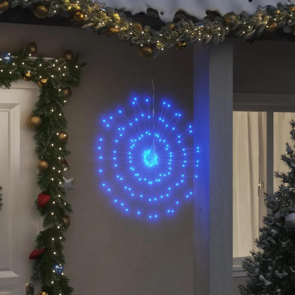 vidaXL Φωτάκια Χριστουγεννιάτικα 8 Τεμ. 140 LED Μπλε 17 εκ.