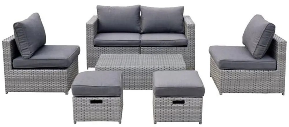 Σαλόνι Κήπου (Σετ 6Τμχ) Bali Ε6625,1 Grey 6 Θέσεων