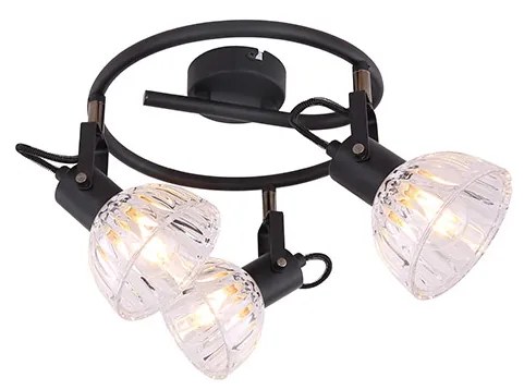 Φωτιστικό Οροφής Globo Lighting Vernole 54304-3 Μαύρο