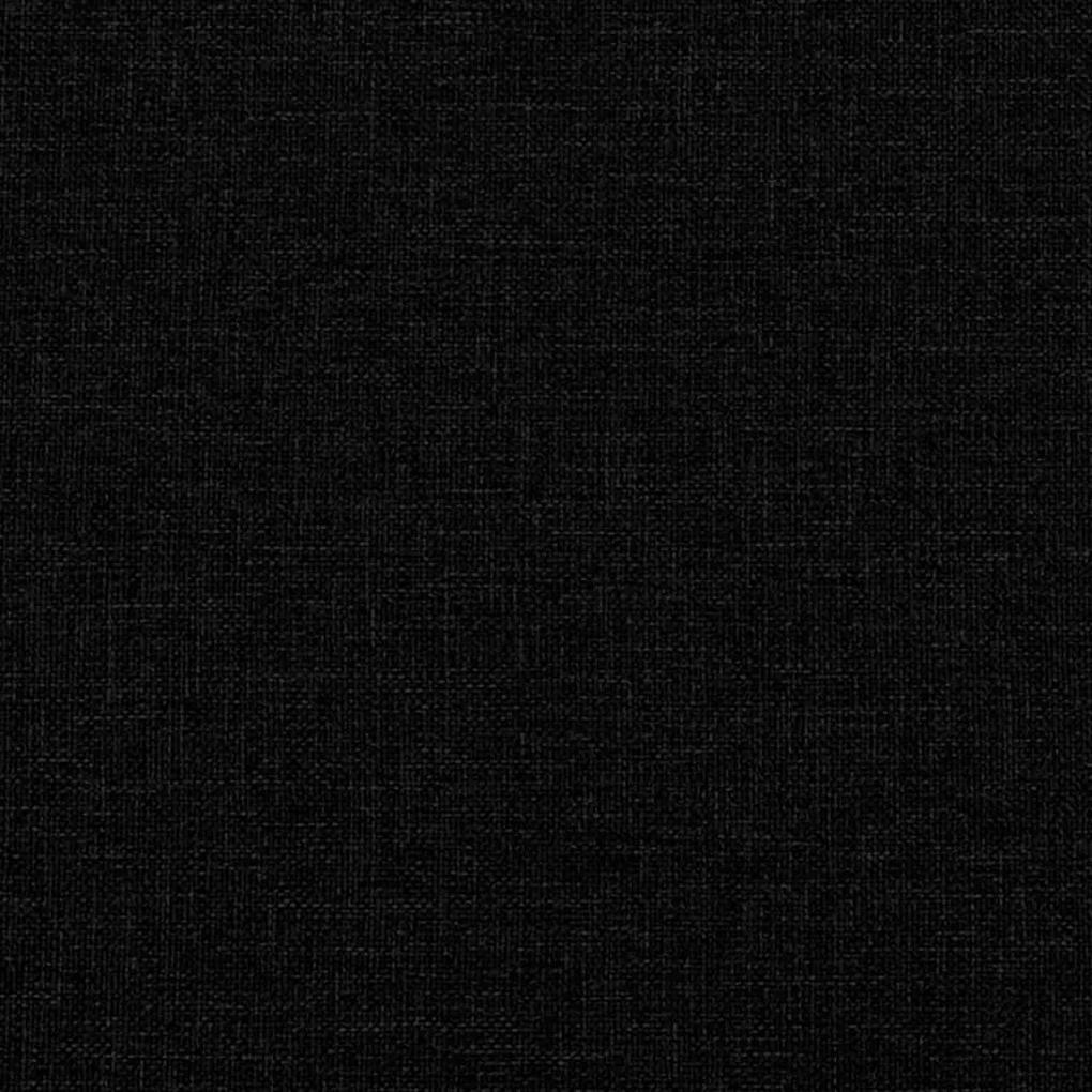 Καναπές Τριθέσιος Chesterfield Μαύρος Υφασμάτινος - Μαύρο