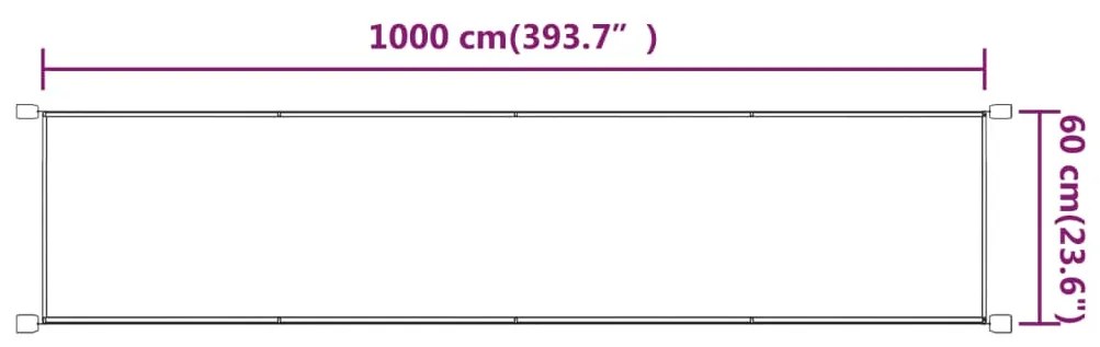 Τέντα Κάθετη Τερακότα 60 x 1000 εκ. από Ύφασμα Oxford - Κόκκινο