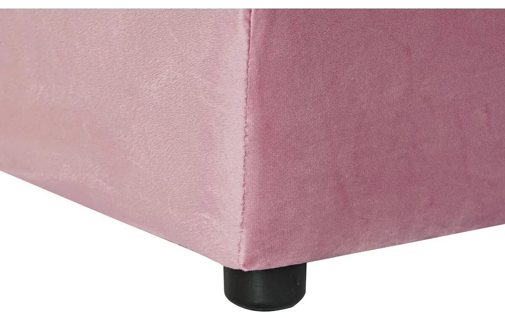 Υποπόδια DKD Home Decor Ροζ πολυεστέρας Σύγχρονη (55 x 55 x 30 cm)