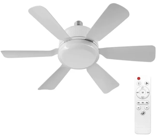Αναδιπλούμενη Λάμπα-Ανεμιστήρας 50 W με 3 λειτουργίες φωτισμού και τηλεχειριστήριο, FS-410-001