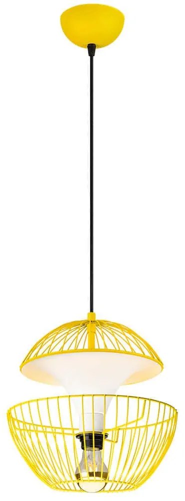 Φωτιστικό Οροφής Telmander 942FLG1255 30x30x45/135cm 1xE27 40W Yellow-White Opviq