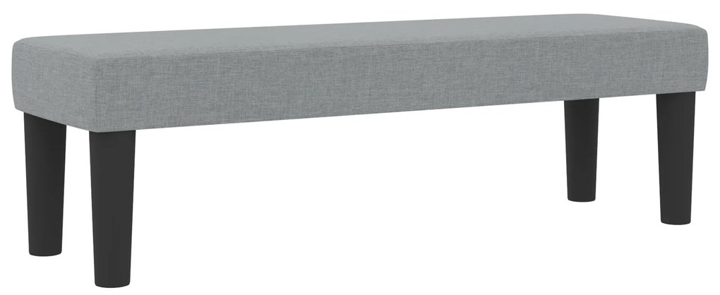 vidaXL Κρεβάτι με Στρώμα & Πάγκο Λαμπερό Γκρι 140x190 cm Ύφασμα