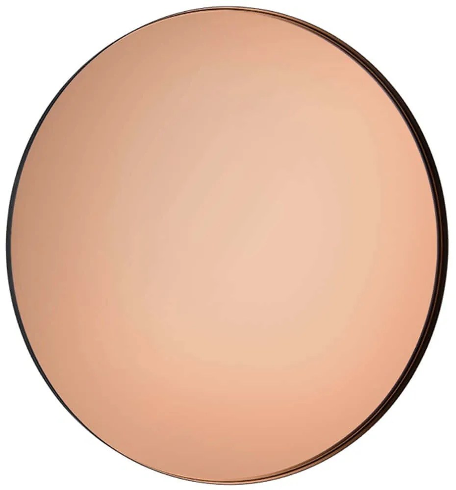 Καθρέπτης Τοίχου Britta 1431302 Φ80cm Black-Rose Mirrors &amp; More Μέταλλο,Γυαλί