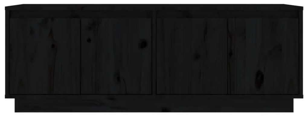 vidaXL Έπιπλο Τηλεόρασης Μαύρο 110x34x40 εκ. από Μασίφ Ξύλο Πεύκου