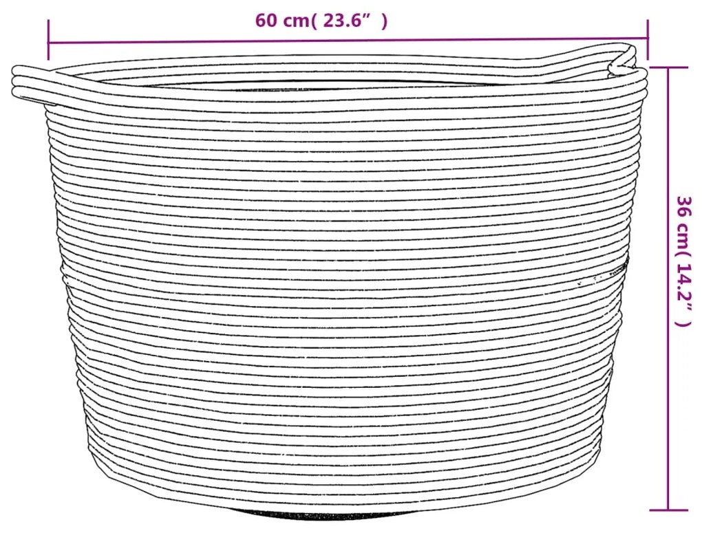 ΚΑΛΑΘΙ ΑΠΛΥΤΩΝ ΓΚΡΙ ΚΑΙ ΛΕΥΚΟ Ø60X36 ΕΚ. ΒΑΜΒΑΚΕΡΟ 358473