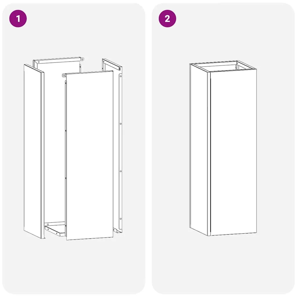 vidaXL Σχέδιο &amp; βάση αποθήκευσης Μαύρο 15.5 x 15.5 x 49 εκ Μέταλλο