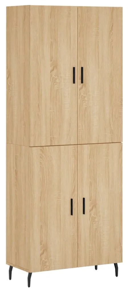 vidaXL Ντουλάπι Sonoma δρυς 69,5 x 34 x 180 εκ. από Επεξεργασμένο Ξύλο